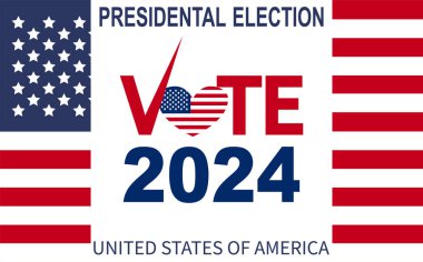 Amerika 'da 2024 Başkanlık seçim günü, 5 Kasım, kart tasarımı. Geleceğinize oy verin..