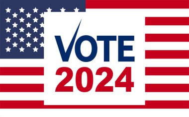 Amerika 'da 2024 Başkanlık seçim günü, 5 Kasım, kart tasarımı. Geleceğinize oy verin..