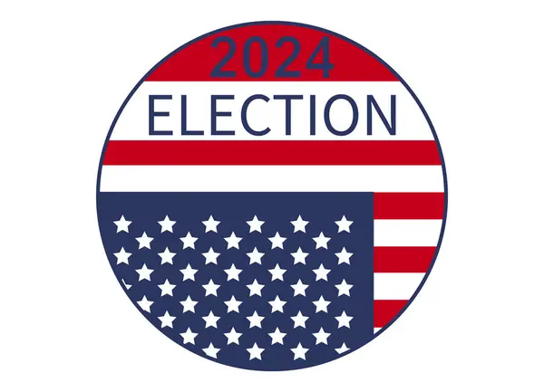 2024 Προεδρικές Εκλογές Στις Ηπα Νοεμβρίου Σχεδιασμός Κάρτας Ψηφίστε Για — Διανυσματικό Αρχείο