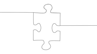 Yapboz parçalarını aralıksız tek bir hatta bağlayan bir çizgi. Bulmaca ögesi