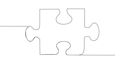 Yapboz parçalarını aralıksız tek bir hatta bağlayan bir çizgi. Bulmaca ögesi