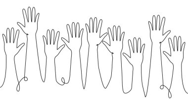 Bir grup elin sürekli tek sıra halinde çekilmesi. Seçimler, seçimler, iş adamları