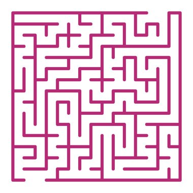 Maze şekil tasarım elementi. Bir giriş ve çıkış var ve bir doğru yol, ama birçok yol çıkmaz sokağa çıkıyor.