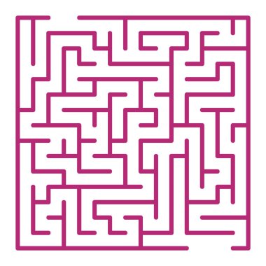 Maze şekil tasarım elementi. Bir giriş ve çıkış var ve bir doğru yol, ama birçok yol çıkmaz sokağa çıkıyor.