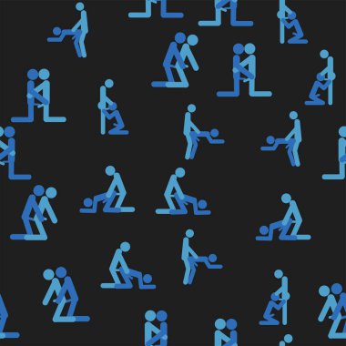 Kama Sutra kusursuz desenli poster kumaşı. Kamasutra baştan savma sevişme pozları veriyor. Hazır ol. Ayakta duran konumlar