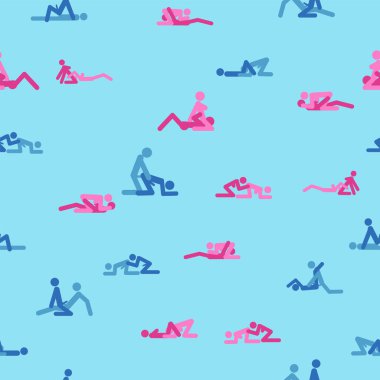 Kama Sutra kusursuz desenli poster kumaşı. Kamasutra baştan savma sevişme pozları veriyor. Hazır ol. Ayakta duran konumlar