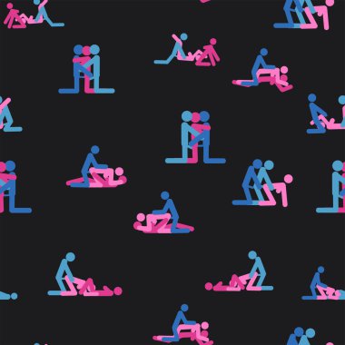 Kama Sutra kusursuz desenli poster kumaşı. Kamasutra baştan savma sevişme pozları veriyor. Hazır ol. Ayakta duran konumlar