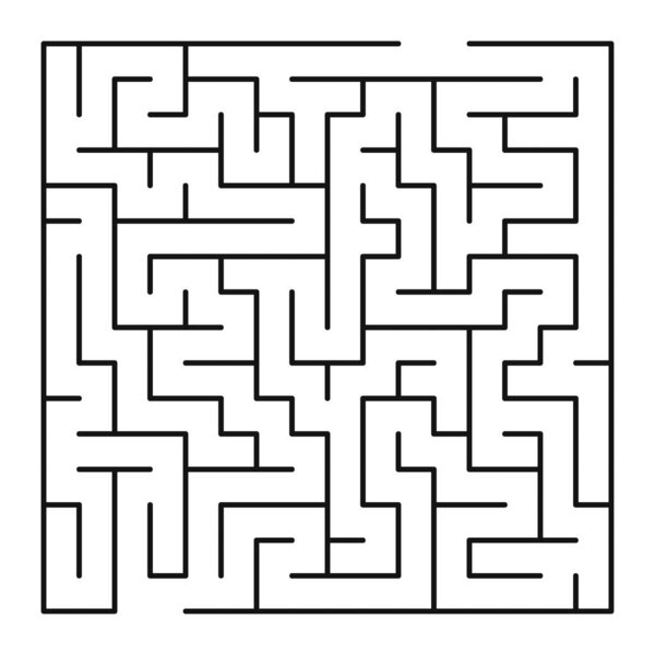 Лабиринт формы элемента дизайна. Есть один вход и выход и один правильный путь, но многие тропы ведут в тупик.