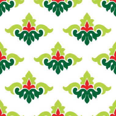 Tatar dikişsiz desen. İslami lale, çiçek geometrisi. Tatar halkının kültürü, yeşil ve kırmızı sembolleri.