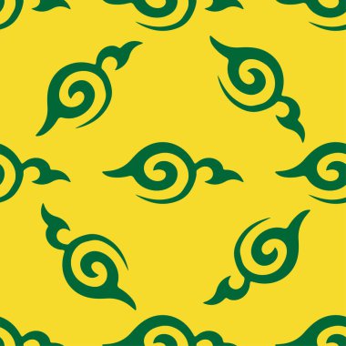 İslami lale, çiçek geometrisi. Tatar dikişsiz desen. Tatar halkının kültürü, yeşil ve kırmızı sembolleri.