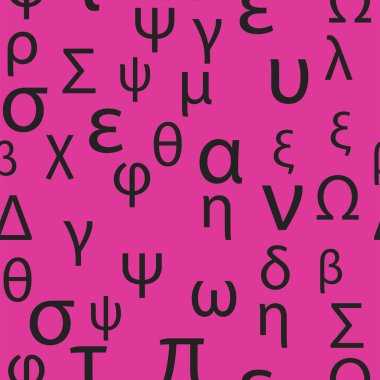 Yunan alfabesinin kusursuz harf ve sembolleri. Parlak Yunan alfabesi.