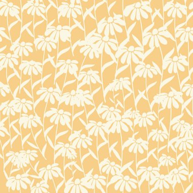 Renkli, siluet biçimli, çiçekli ve yapraklı. Soyut çiçek baharı, yaz pastel deseni