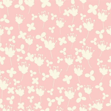 Renkli, siluet biçimli, çiçekli ve yapraklı. Soyut çiçek baharı, yaz pastel deseni