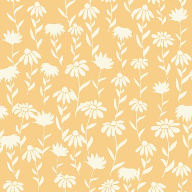 Renkli, siluet biçimli, çiçekli ve yapraklı. Soyut çiçek baharı, yaz pastel deseni