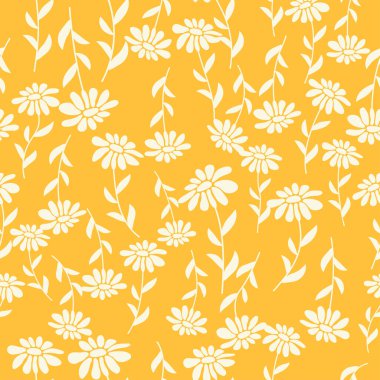 Dekoratif, desensiz, klasik tarzda, küçük çiçekli, şapşal. Çiçeklerin siluetleri, rengarenk süsler