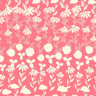 Dekoratif, desensiz, klasik tarzda, küçük çiçekli, şapşal. Çiçeklerin siluetleri, rengarenk süsler