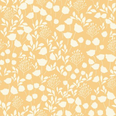 Renkli, siluet biçimli, çiçekli ve yapraklı. Soyut çiçek baharı, yaz pastel deseni