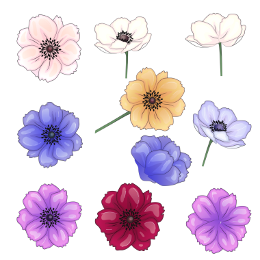 Gerçekçi çiçekler tomurcuklanır buketler. Amonlar, şakayıklar, manolyalar...