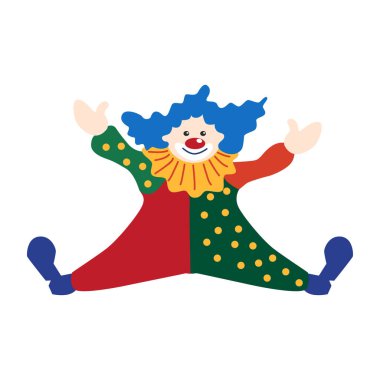 Sirk şapkası. Sahnede palyaço, hokkabaz ve sihirbaz karakterleri