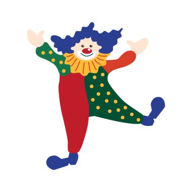 Sirk şapkası. Sahnede palyaço, hokkabaz ve sihirbaz karakterleri