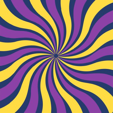 Sirk arka planı ve spiral retro ışın vektör deseni. Kırmızı beyaz güneşin klasik posteri ya da yıldız patlamış radyal çizgiler grunge deseni, sirk, karnaval, yaz festivali ya da chapiteau arka planı