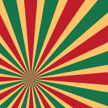 Sirk arka planı ve spiral retro ışın vektör deseni. Kırmızı beyaz güneşin klasik posteri ya da yıldız patlamış radyal çizgiler grunge deseni, sirk, karnaval, yaz festivali ya da chapiteau arka planı