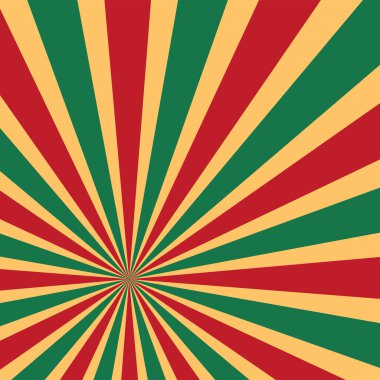 Sirk arka planı ve spiral retro ışın vektör deseni. Kırmızı beyaz güneşin klasik posteri ya da yıldız patlamış radyal çizgiler grunge deseni, sirk, karnaval, yaz festivali ya da chapiteau arka planı