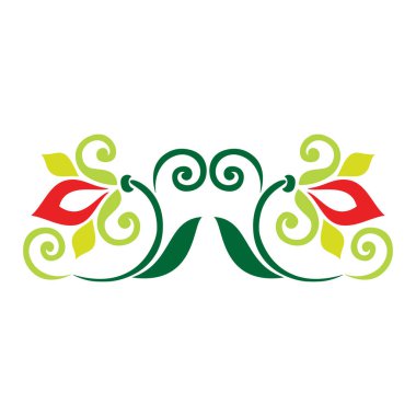 Ulusal süs. Şekillendirilmiş bir çiçek. Tatar deseni. Vektör illüstrasyonu.