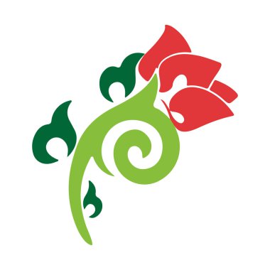 Ulusal süs. Şekillendirilmiş bir çiçek. Tatar deseni. Vektör illüstrasyonu.