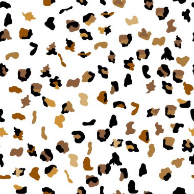Kusursuz leopar deseni. Tamamen pürüzsüz jaguar ya da çita derisi deseni. Leopar desenli tekstil kumaş tasarımı. Moda için uygun.