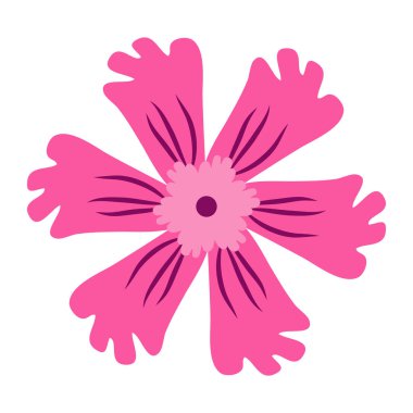 Vahşi ve bahçe çiçekleri, yapraklar. Modern vektör botanik çizimler, el çizimi çiçek tasarımı elementleri.