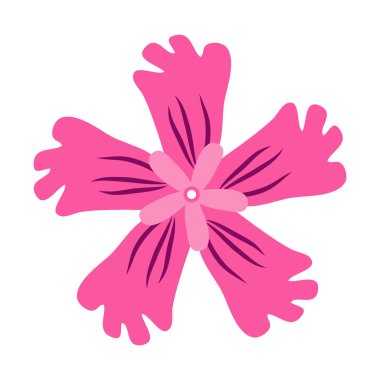 Vahşi ve bahçe çiçekleri, yapraklar. Modern vektör botanik çizimler, el çizimi çiçek tasarımı elementleri.