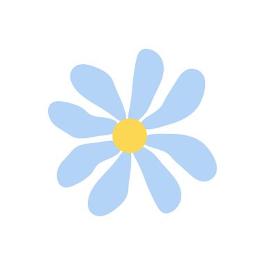 Vahşi ve bahçe çiçekleri, yapraklar. Modern vektör botanik çizimler, el çizimi çiçek tasarımı elementleri.