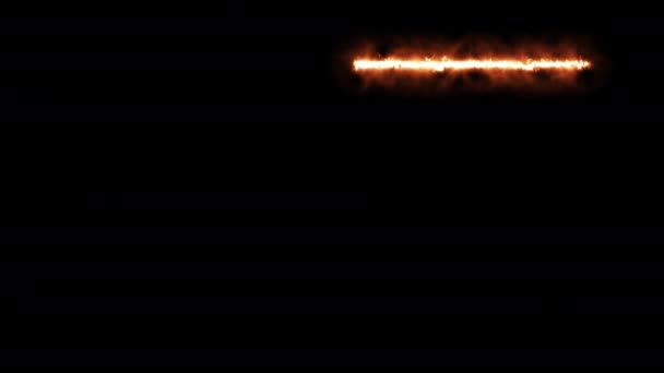 Быстрый Огонь Рамка Пустой Пустое Пространство Середине Изолированном Черном Фоне — стоковое видео