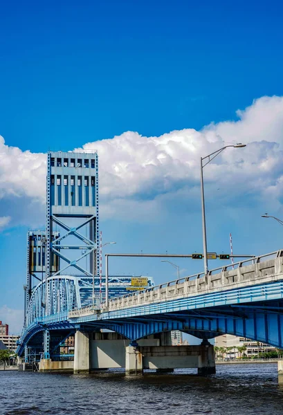 Tarde Tardia Longo John River Com Main Street Bridge Jacksonville — Fotografia de Stock