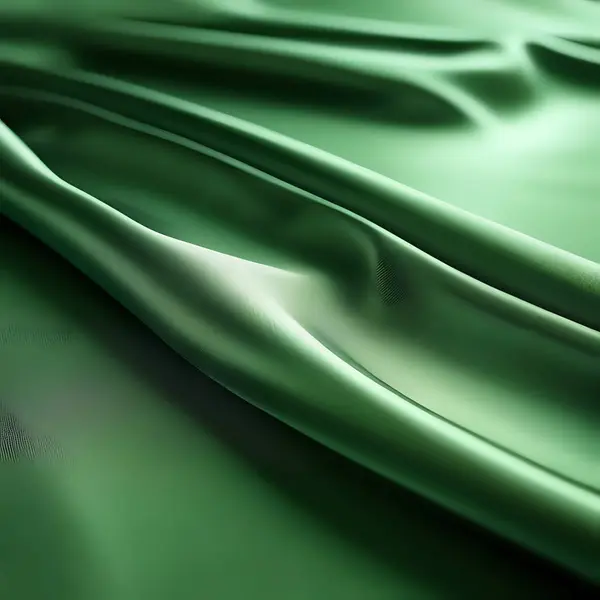 Vibrant Green Satin Cloth Vibrates Beautiful Shades Green Image En Vente