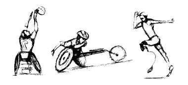 Formda olan bir adamın vektör çizimi