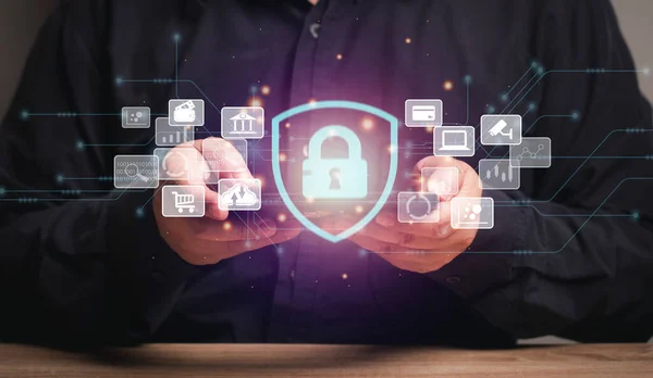 The concept of online transaction security Online authentication via smartphone encryption. Users working online through maximum security. online theft. Hacker. Finance. Industry.