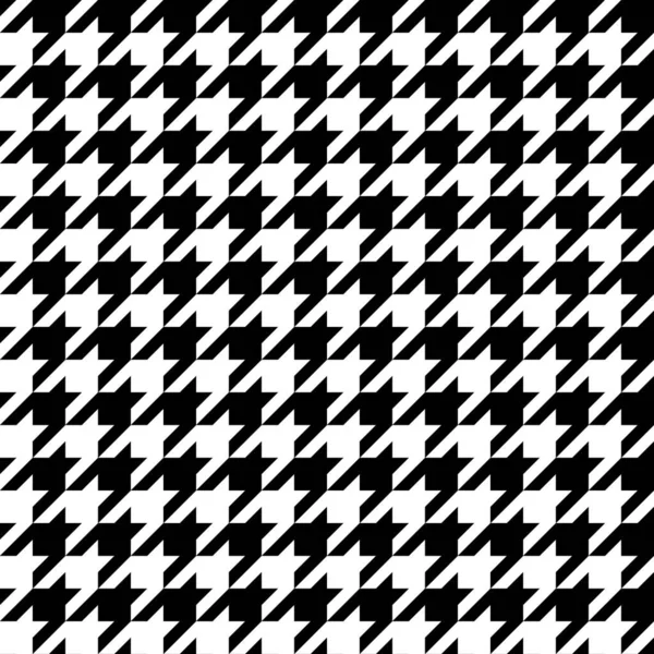 stock vector Houndstooth seamless pattern, repeated black color texture, vector illustration. Plaid design for prints, clothes, fabric, textile isolated on white background.
