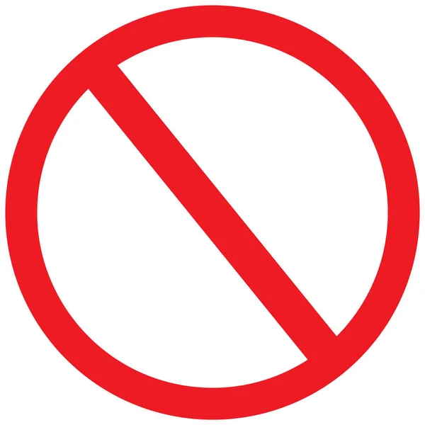 Toegang Geweigerd Verboden Verboden Stop Geen Teken Vectoricoon Rode Kleur — Stockvector