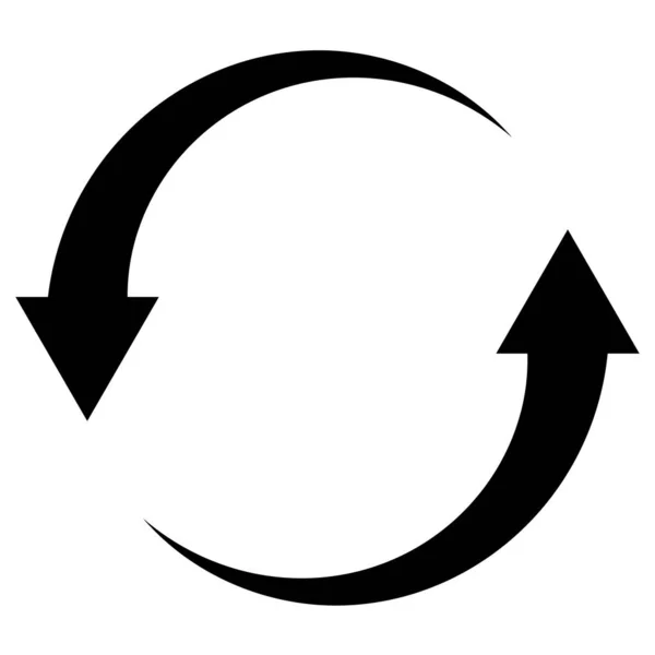 Recycler Actualiser Synchroniser Icône Symbole Concept Idée Réutilisation Objet Vectoriel — Image vectorielle