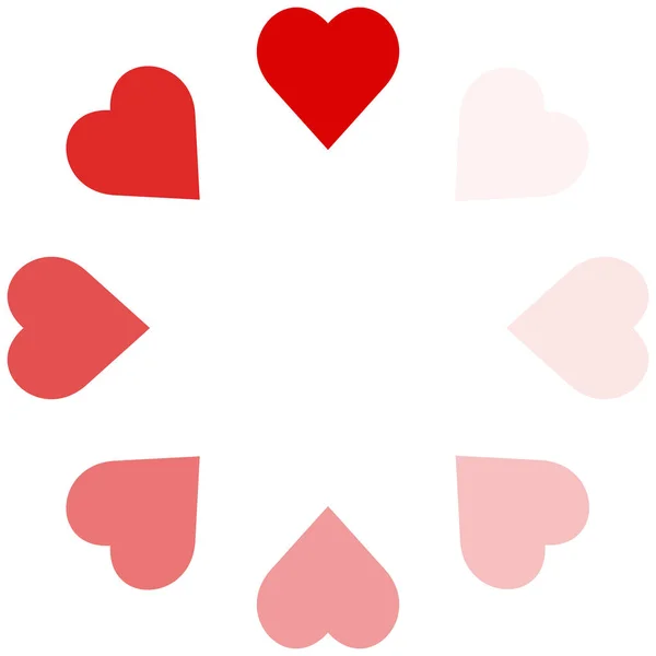Chargement Amour Cercle Progrès Avec Des Cœurs Couleur Rouge Conception — Image vectorielle