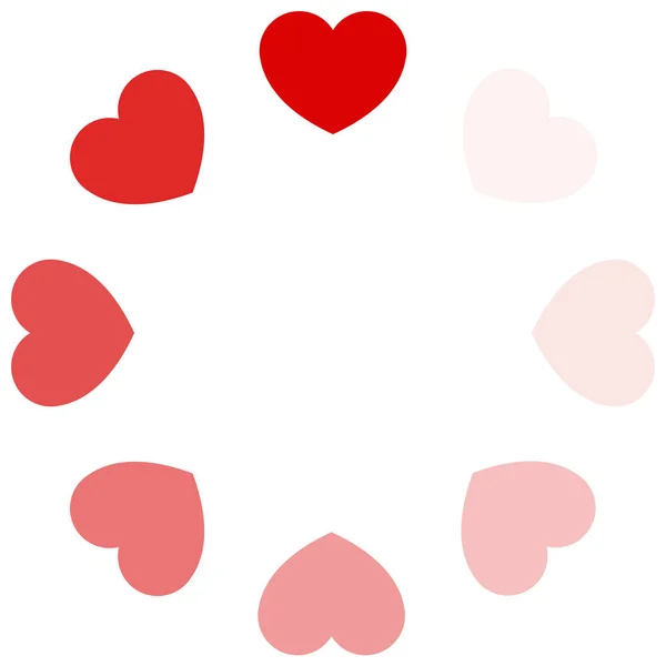 Chargement Amour Barre Progression Avec Couleur Rouge Huit Cœurs Conception — Image vectorielle