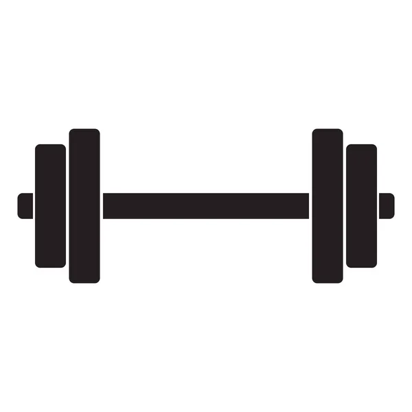 stock vector Dumbbell for gym icon, trendy style simple flat black color vector illustration graphic object, clip art. Healthy and strong body idea design isolated on white background