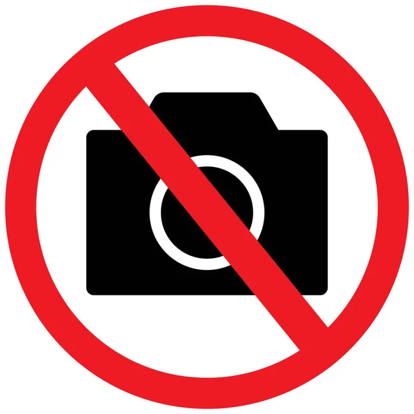Žádné Kamery Nejsou Povoleny Znamení Žádné Fotografování Nebo Fotografování Zákaz — Stockový vektor