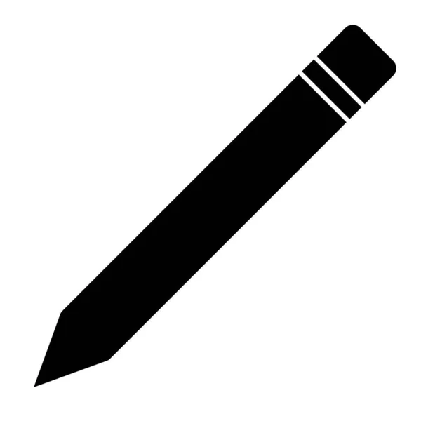 Ikona Tužky Jednoduchý Vektorový Objekt Černé Čáry Plochém Stylu Symbol — Stockový vektor