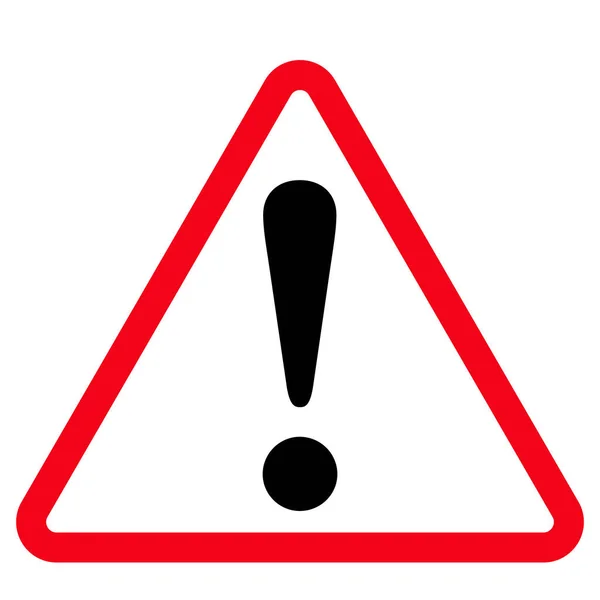 Ícone Ponto Exclamação Sinal Atenção Aviso Perigo Símbolo Perigo Cautela — Vetor de Stock