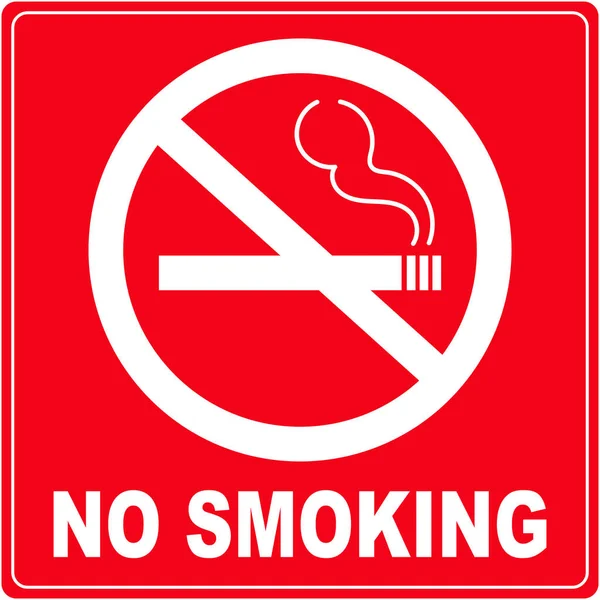 Rauchverbotsschild Trendiges Verbotsicon Für Zigaretten Tabak Mit Text Rote Und — Stockvektor