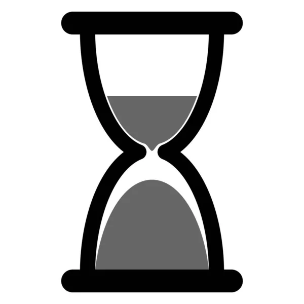 Пісковий Годинник Пісковий Годинник Піщаний Таймер Годинник Годинник Чорний Колір — стоковий вектор
