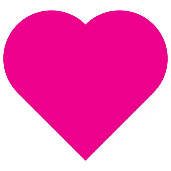 Καρδιά Εικονίδιο Όμορφο Επίπεδο Στυλ Ροζ Χρώμα Σύμβολο Ημέρα Του — Διανυσματικό Αρχείο